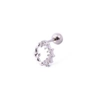 1 Piece Casual Snake Inlay Stainless Steel Copper Artificial Gemstones Ear Studs sku image 3