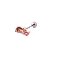 1 Piece Casual Snake Inlay Stainless Steel Copper Artificial Gemstones Ear Studs sku image 19