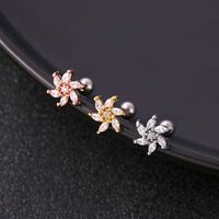 1 Piece Casual Snake Inlay Stainless Steel Copper Artificial Gemstones Ear Studs main image 1
