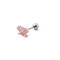 1 Piece Casual Snake Inlay Stainless Steel Copper Artificial Gemstones Ear Studs sku image 13