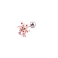 1 Piece Casual Snake Inlay Stainless Steel Copper Artificial Gemstones Ear Studs sku image 16