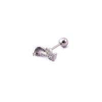 1 Piece Casual Snake Inlay Stainless Steel Copper Artificial Gemstones Ear Studs sku image 21