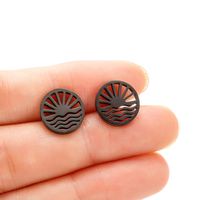 1 Pair Simple Style Flower Plating Stainless Steel Ear Studs main image 5