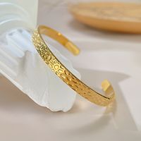 French Style Simple Style Irregular Stainless Steel No Inlay Bangle In Bulk main image 5
