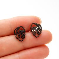 1 Pair Simple Style Flower Plating Stainless Steel Ear Studs sku image 18