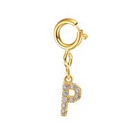 De Base Lettre Acier Inoxydable Le Cuivre Zircon Pendentif En Masse sku image 15