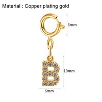 Basic Letter Stainless Steel Copper Zircon Pendant Necklace In Bulk sku image 1