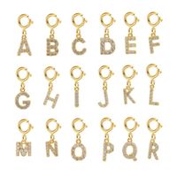 Basic Letter Stainless Steel Copper Zircon Pendant Necklace In Bulk main image 4