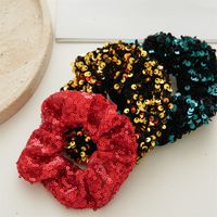 Vintage Style Color Block Mixed Materials Handmade Hair Tie main image 3