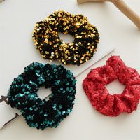 Vintage Style Color Block Mixed Materials Handmade Hair Tie main image 5