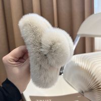 Women's Simple Style Solid Color Plush Hair Claws sku image 16