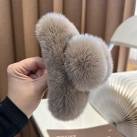 Women's Simple Style Solid Color Plush Hair Claws sku image 17