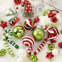 Christmas Cute Santa Claus Ball Snowflake Plastic Party Hanging Ornaments main image 1