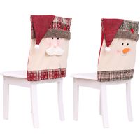 Christmas Cute Santa Claus Snowman Cloth Festival Chair Cover main image 3