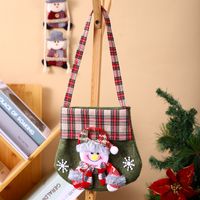 Christmas Cute Santa Claus Snowman Elk Cloth Party Festival Gift Bags sku image 2