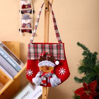 Christmas Cute Santa Claus Snowman Elk Cloth Party Festival Gift Bags sku image 3