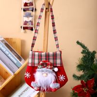Christmas Cute Santa Claus Snowman Elk Cloth Party Festival Gift Bags sku image 1