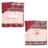 Christmas Cute Santa Claus Snowman Cloth Festival Chair Cover main image 6