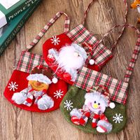 Christmas Cute Santa Claus Snowman Elk Cloth Party Festival Gift Bags main image 2