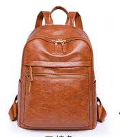Solid Color Travel Shopping Women's Backpack sku image 1