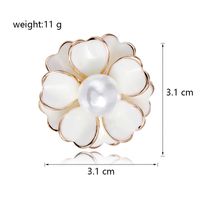 Sweet Simple Style Floral Stainless Steel Plating Inlay Pearl Women's Scarf Ring 1 Piece main image 4