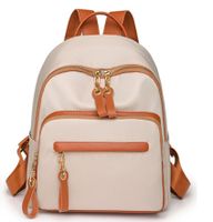 Waterproof Solid Color Casual Shopping Women's Backpack sku image 2
