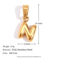 1 Piece Stainless Steel 18K Gold Plated Polished Pendant sku image 31