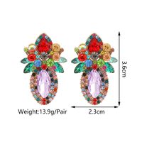 Bijoux En Gros Élégant Classique Brillant Fleur Alliage Cristal Artificiel Incruster Boucles D'oreilles main image 6