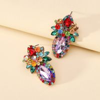 Wholesale Jewelry Elegant Classical Shiny Flower Alloy Artificial Crystal Inlay Ear Studs main image 10