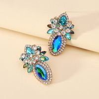 Wholesale Jewelry Elegant Classical Shiny Flower Alloy Artificial Crystal Inlay Ear Studs main image 8