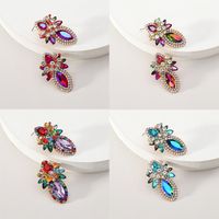 Wholesale Jewelry Elegant Classical Shiny Flower Alloy Artificial Crystal Inlay Ear Studs main image 7