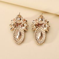 Wholesale Jewelry Elegant Classical Shiny Flower Alloy Artificial Crystal Inlay Ear Studs main image 11