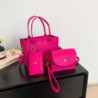 Women's All Seasons Pu Leather Solid Color Vintage Style Square Zipper Handbag main image 4