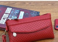 Women's Small All Seasons Pu Leather Solid Color Classic Style Square Zipper Clutch Bag sku image 4