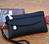 Women's Small All Seasons Pu Leather Solid Color Classic Style Square Zipper Clutch Bag sku image 2