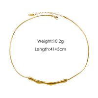 304 Stainless Steel 18K Gold Plated Simple Style Plating Geometric Necklace main image 2