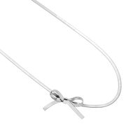 201 Stainless Steel Titanium Steel Gold Plated Elegant Streetwear Plating Bow Knot Necklace sku image 3