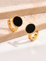 1 Pair Modern Style Simple Style Circle Plating Inlay 304 Stainless Steel Acrylic 14K Gold Plated Ear Cuffs main image 1
