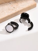 1 Pair Modern Style Simple Style Circle Plating Inlay 304 Stainless Steel Acrylic 14K Gold Plated Ear Cuffs main image 5