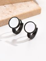 1 Pair Modern Style Simple Style Circle Plating Inlay 304 Stainless Steel Acrylic 14K Gold Plated Ear Cuffs main image 7