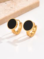 1 Pair Modern Style Simple Style Circle Plating Inlay 304 Stainless Steel Acrylic 14K Gold Plated Ear Cuffs main image 6
