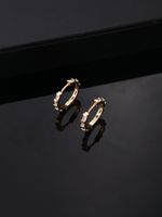 1 Pair Hip-hop Vintage Style Simple Style Gear Plating Inlay Copper Zircon Gold Plated Silver Plated Ear Studs main image 5