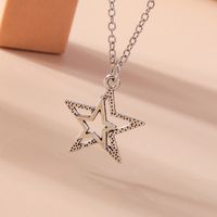 Simple Style Star Alloy Plating Silver Plated Women's Pendant Necklace main image 3