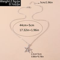 Simple Style Star Alloy Plating Silver Plated Women's Pendant Necklace main image 2