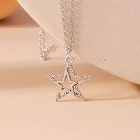 Simple Style Star Alloy Plating Silver Plated Women's Pendant Necklace main image 5