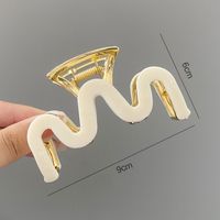 Women's Vintage Style Solid Color Alloy Hair Claws sku image 1