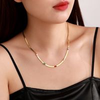 Fashion Square Stainless Steel Plating Inlay Zircon 18k Gold Plated Necklace main image 4
