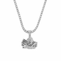 Hip-hop Geometric Alloy Plating Inlay Zircon Gold Plated Silver Plated Unisex Pendant Necklace main image 4