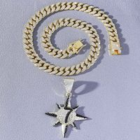 Hip-hop Sun Number Alloy Rhinestone Inlay Rhinestones Men's Pendant Necklace Necklace Pendant main image 4