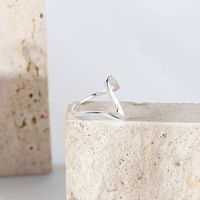 Simple Style Solid Color Sterling Silver Plating Open Rings sku image 2